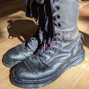 Dr. Martens Black Triumph Fold Over Boots - 7